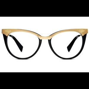 Warby Parker Valda frames Gold and Black Leith
